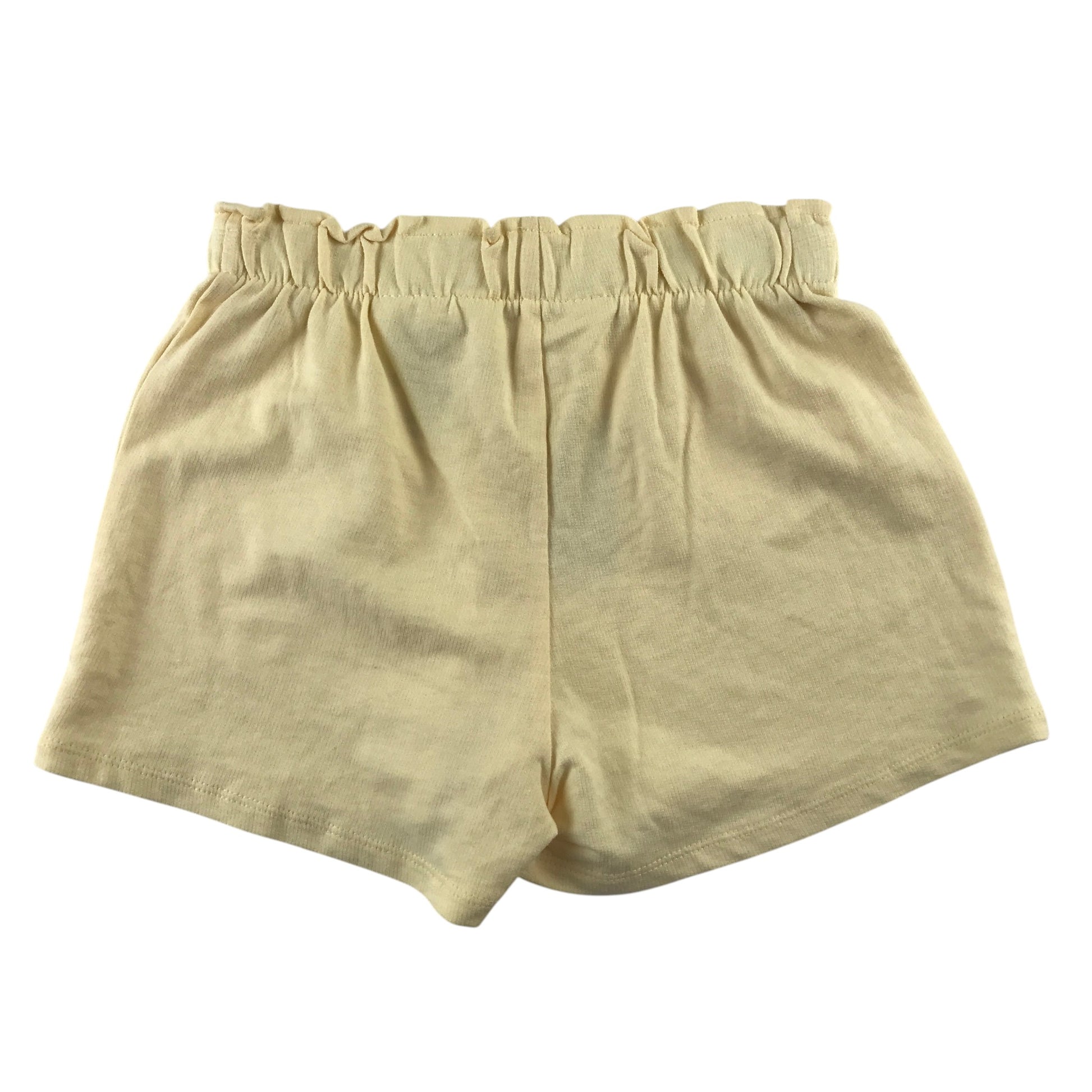H&M and George summer bundle 6-7 years white celestial t-shirt and yellow shorts cotton