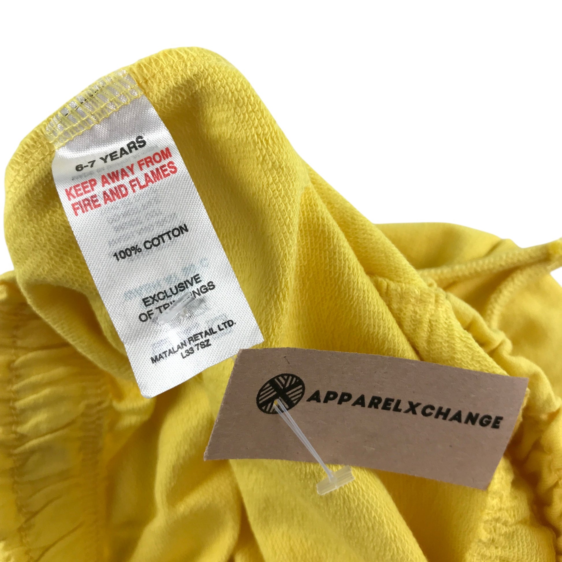 H&M and Matalan summer bundle 6-7 years multi-colour floral t-shirt and yellow shorts cotton