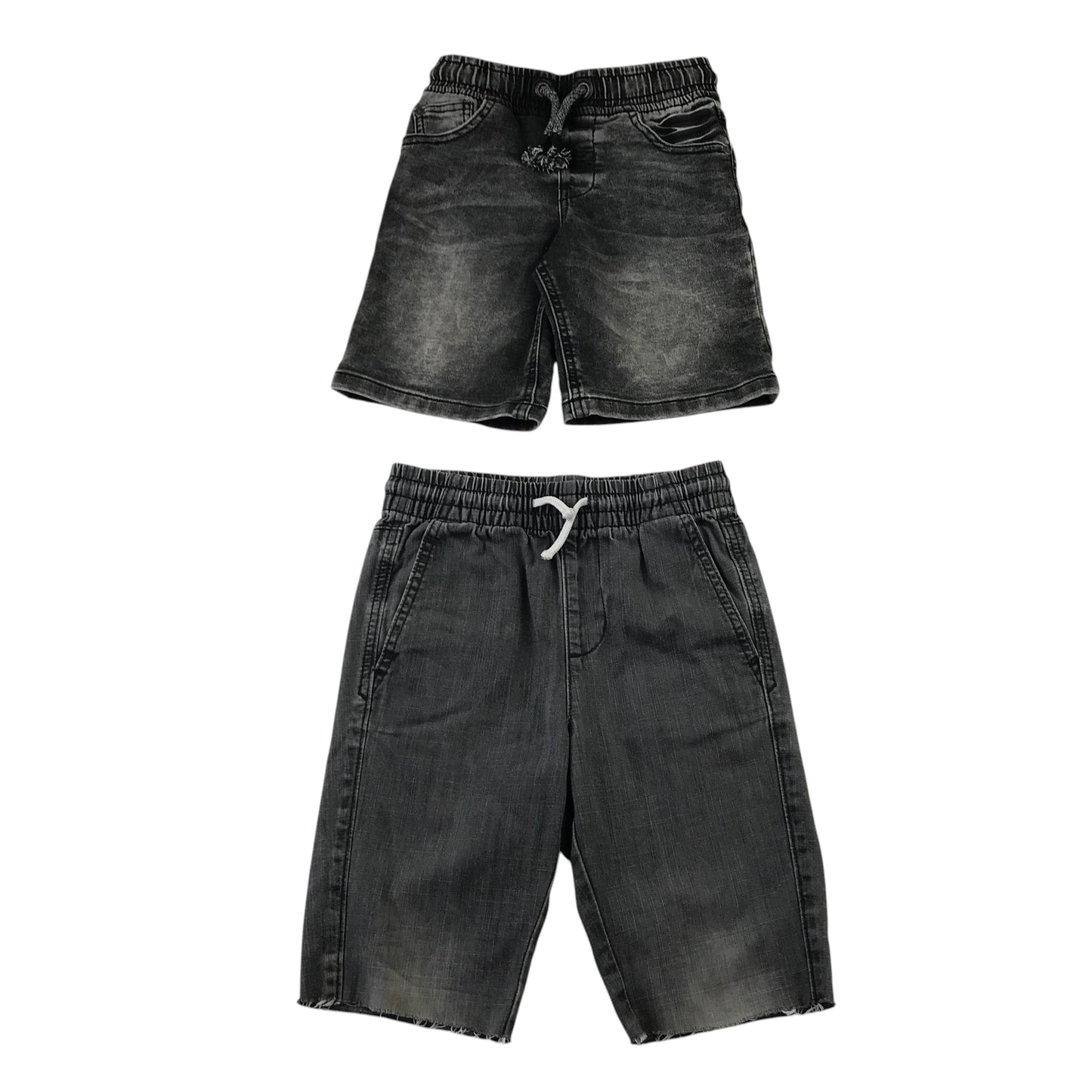 H&M and George 5-6 years shorts bundle grey denim cotton polyester elastane