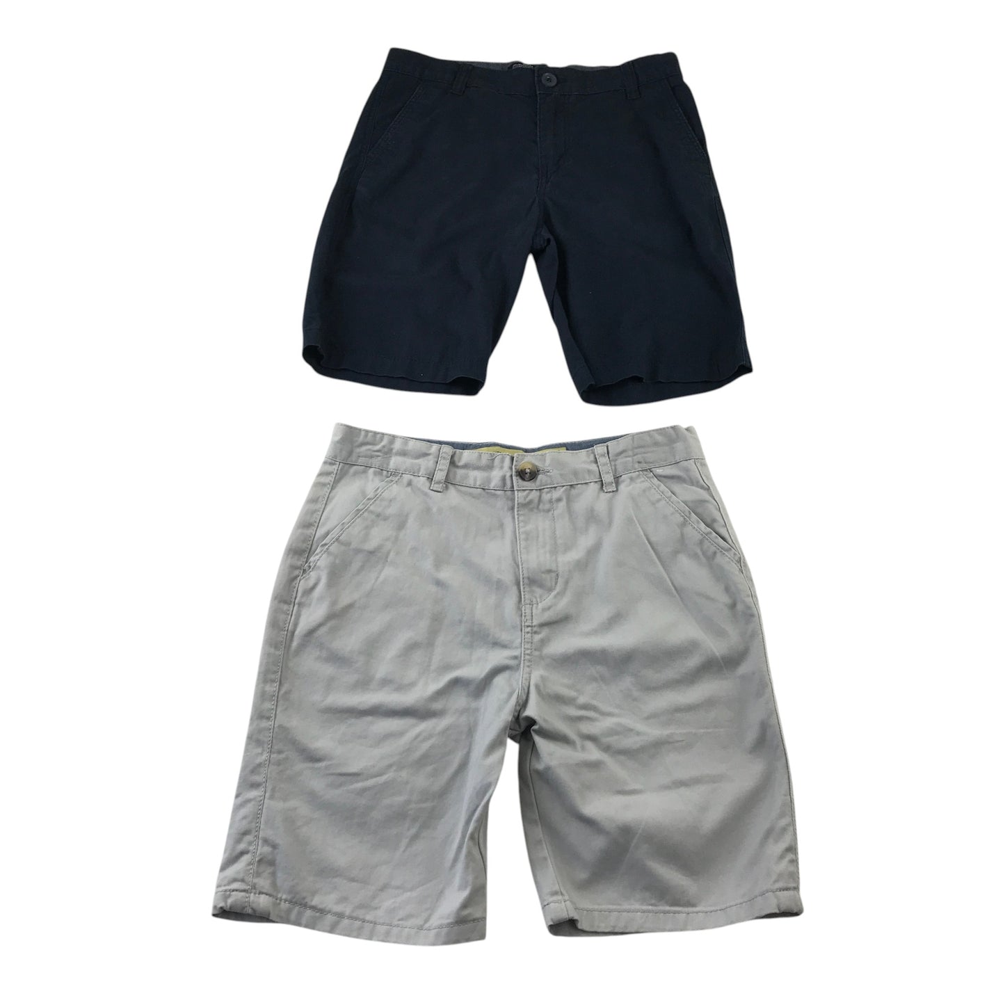 H&M and Primark 11-12 years shorts bundle navy and light grey cotton chinos