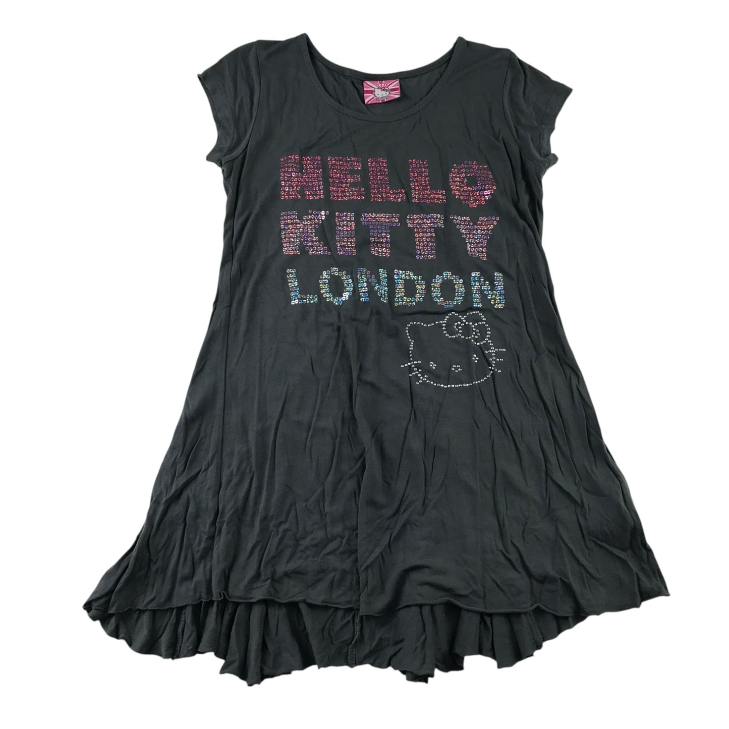 Hello Kitty 11 years grey t-shirt dress viscose