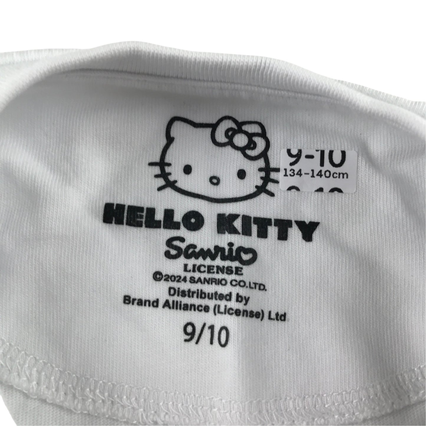 Hello Kitty 9-10 years white t-shirt cotton