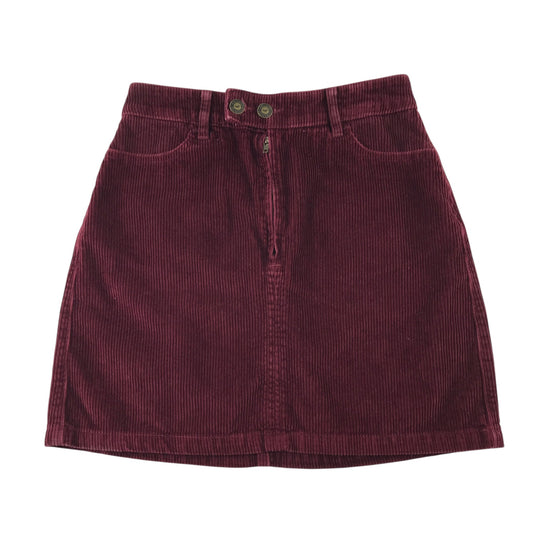 Hollister XS burgundy red corduroy skirt