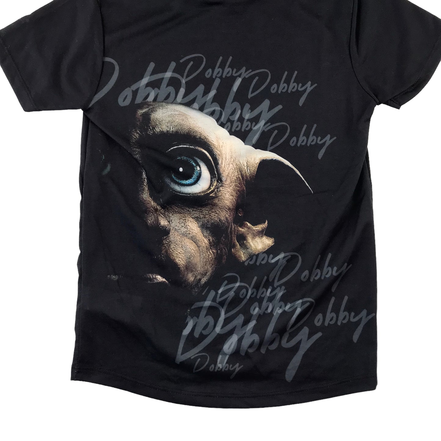 Primark t-shirt 7-8 years black Harry Potter Dobby short sleeve