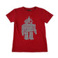 Canada House t-shirt 5-6 years red robot graphic print design