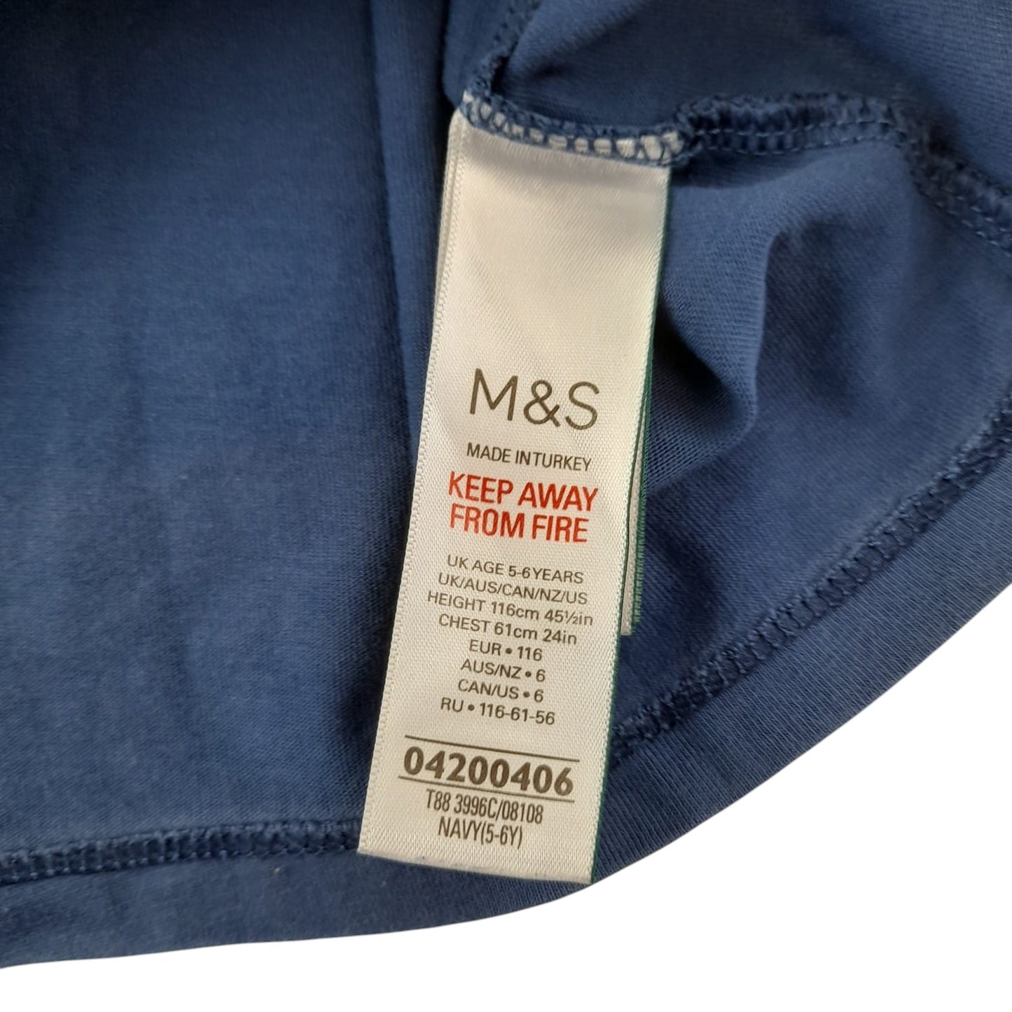 M&S t-shirt 5-6 years blue Spiderman graphic print design cotton