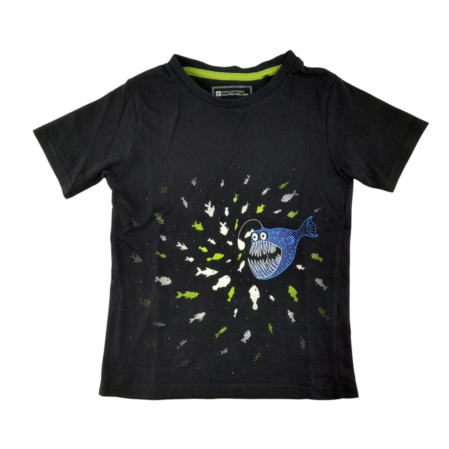 Mountain Warehouse t-shirt 5-6 years black deep-sea anglerfish graphic print cotton