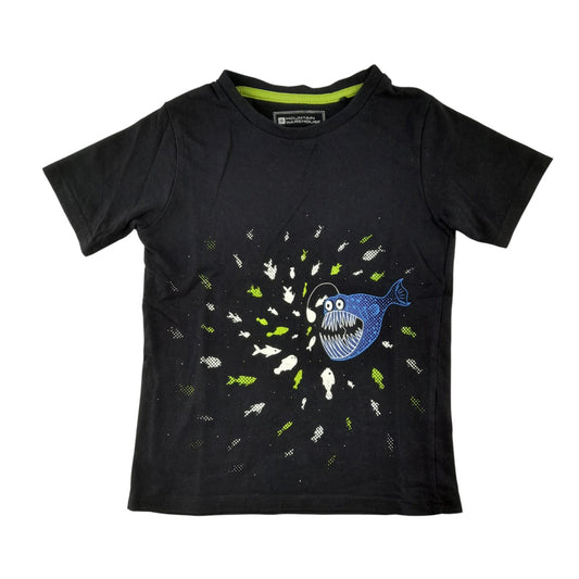 Mountain Warehouse t-shirt 5-6 years black deep-sea anglerfish graphic print cotton