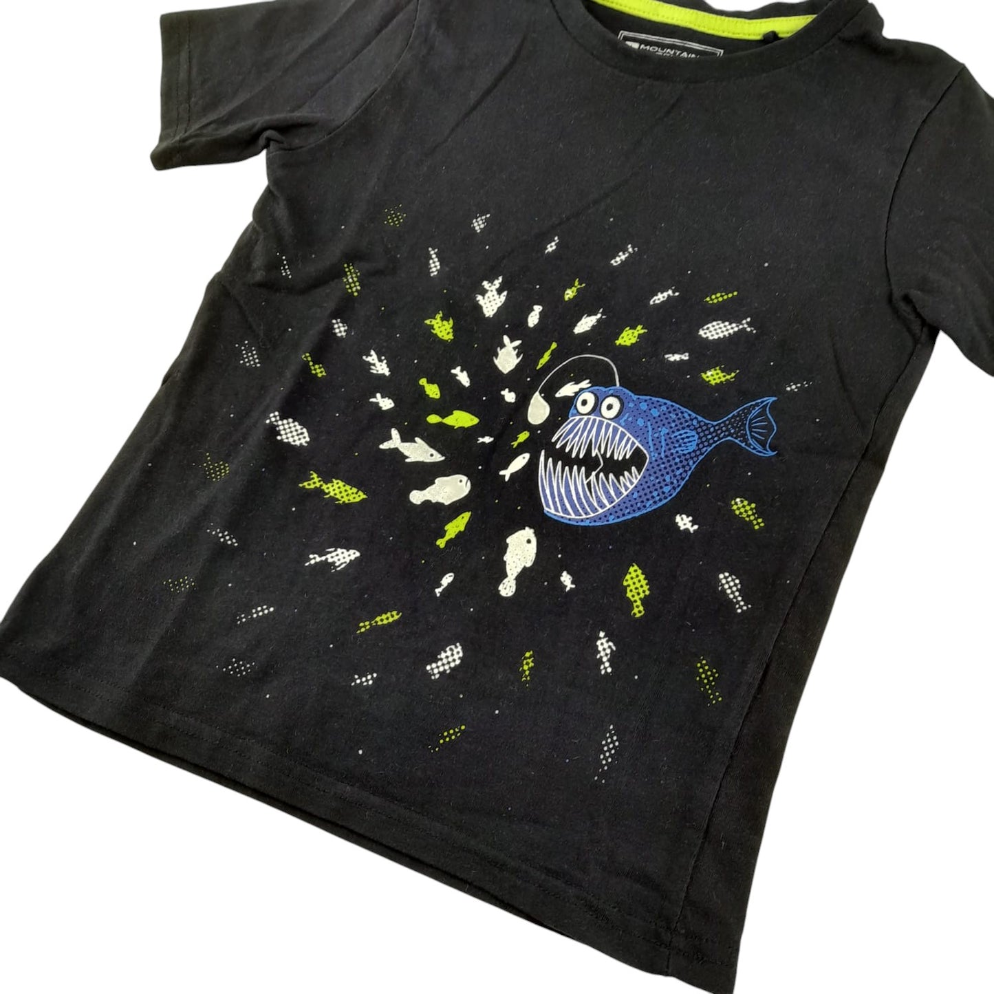 Mountain Warehouse t-shirt 5-6 years black deep-sea anglerfish graphic print cotton