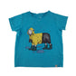 Peter Storm t-shirt 5-6 years blue lamb in rain gear graphic design print cotton