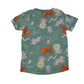 Nutmeg t-shirt 5-6 years green animal graphic print