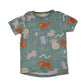 Nutmeg t-shirt 5-6 years green animal graphic print