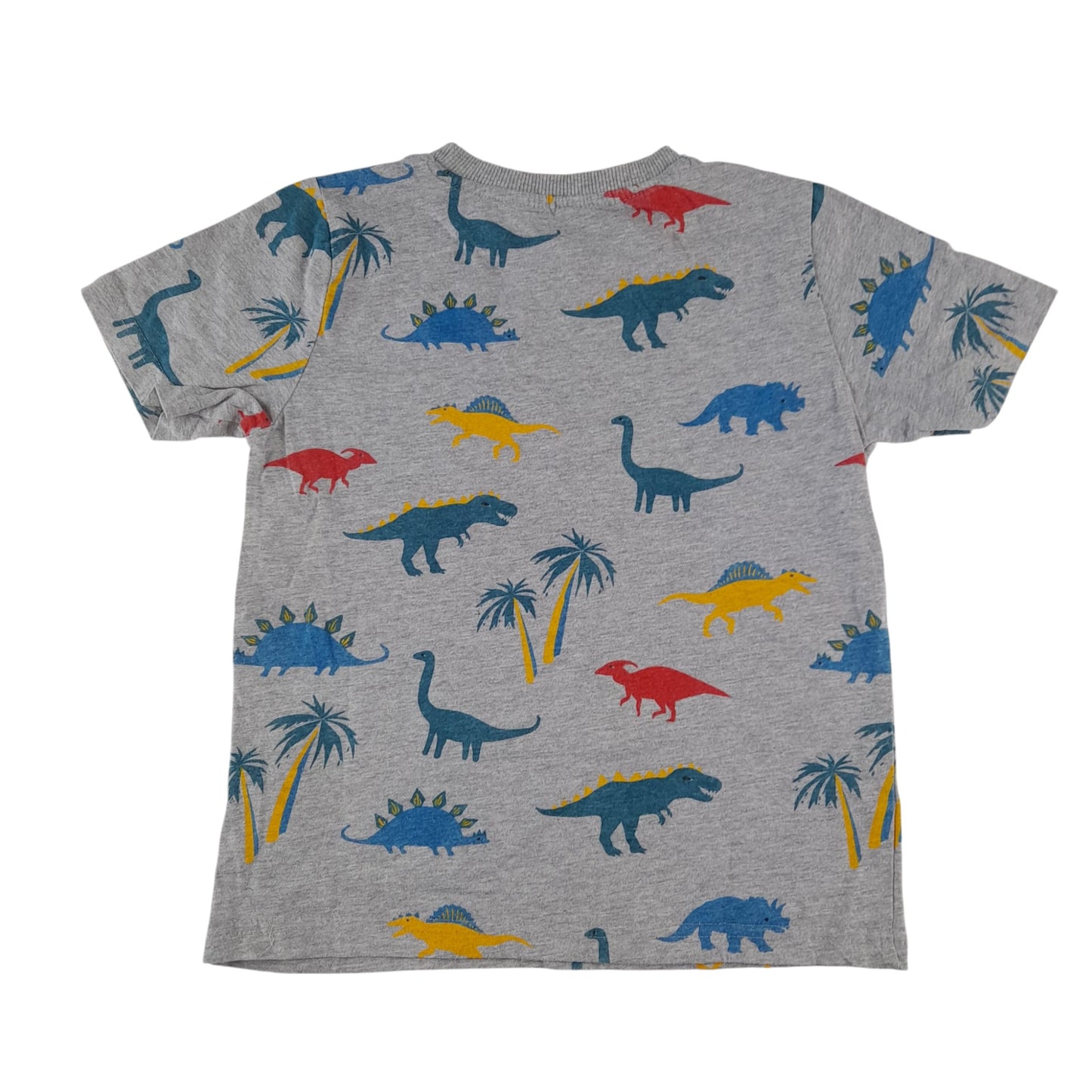 Nutmeg t-shirt 5-6 years grey dinosaur print design