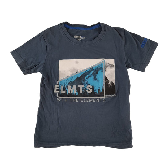 Regatta t-shirt 5-6 years blue graphic design cotton