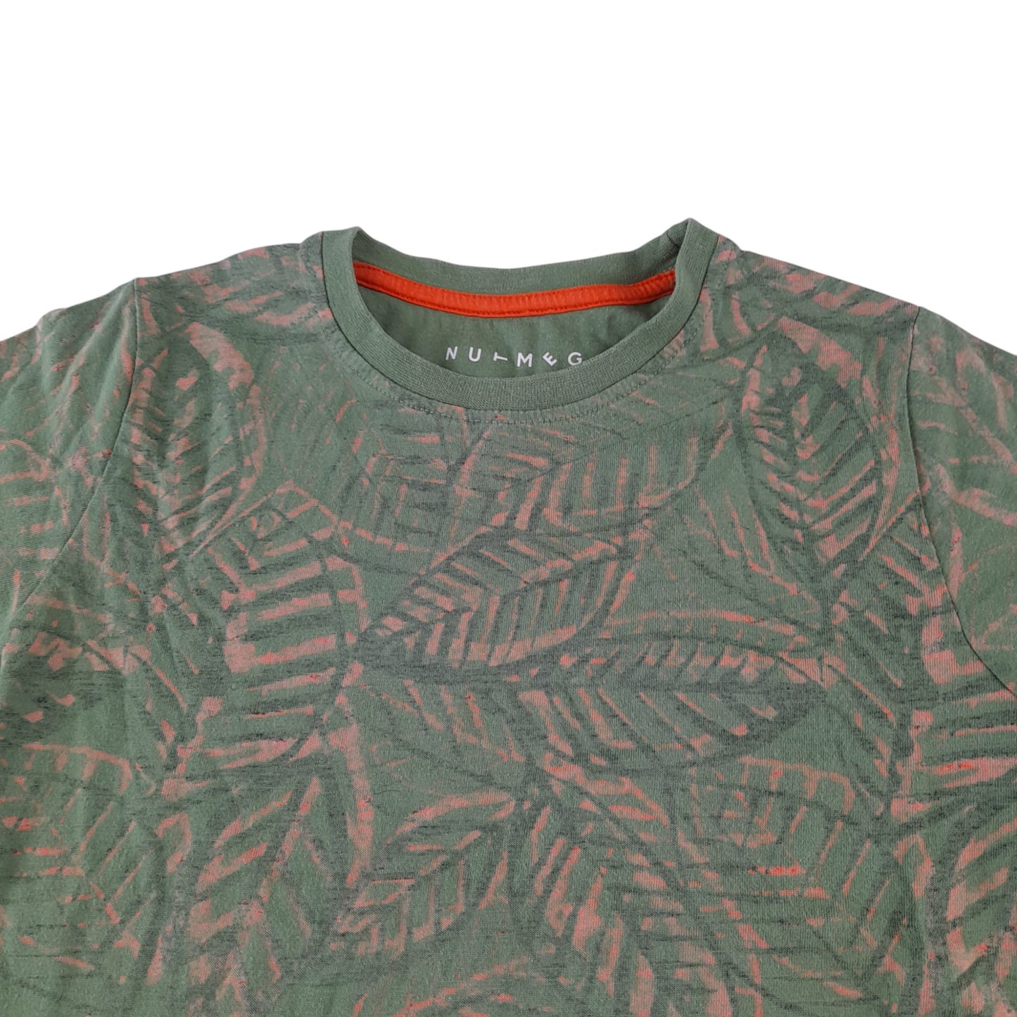 Nutmeg t-shirt 5-6 years khaki floral print cotton