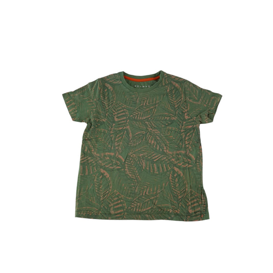 Nutmeg t-shirt 5-6 years khaki floral print cotton