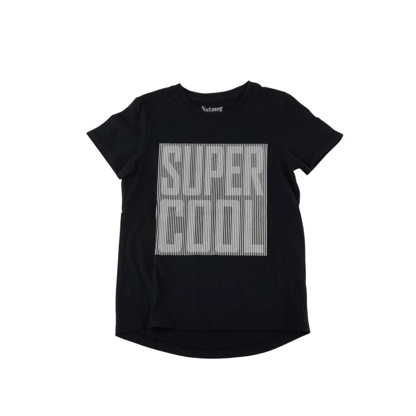 Nutmeg t-shirt 6-7 years black design print