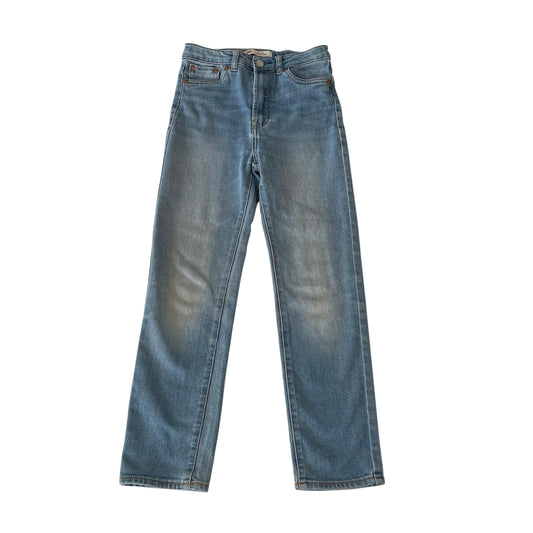 Levi's Ribcage jeans 9-10 years light blue straight leg high waist denim trousers