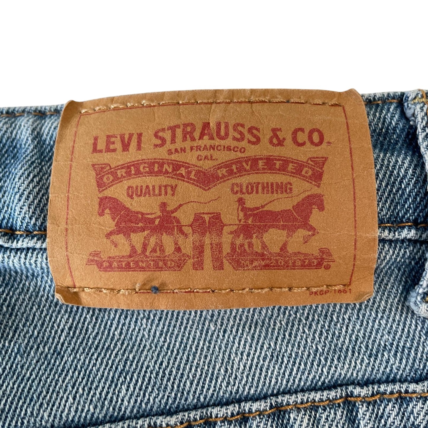 Levi's Ribcage jeans 9-10 years light blue straight leg high waist denim trousers