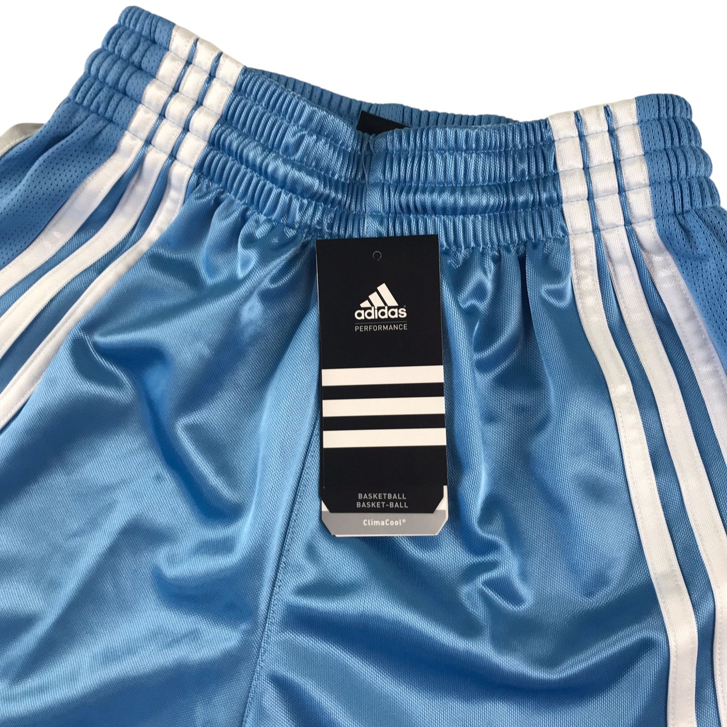 Adidas basketball shorts light blue and white