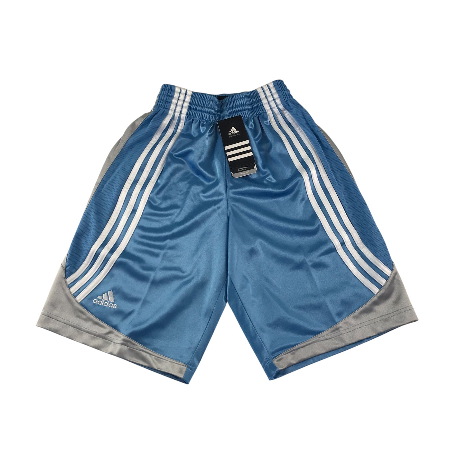 Adidas basketball shorts light blue and white
