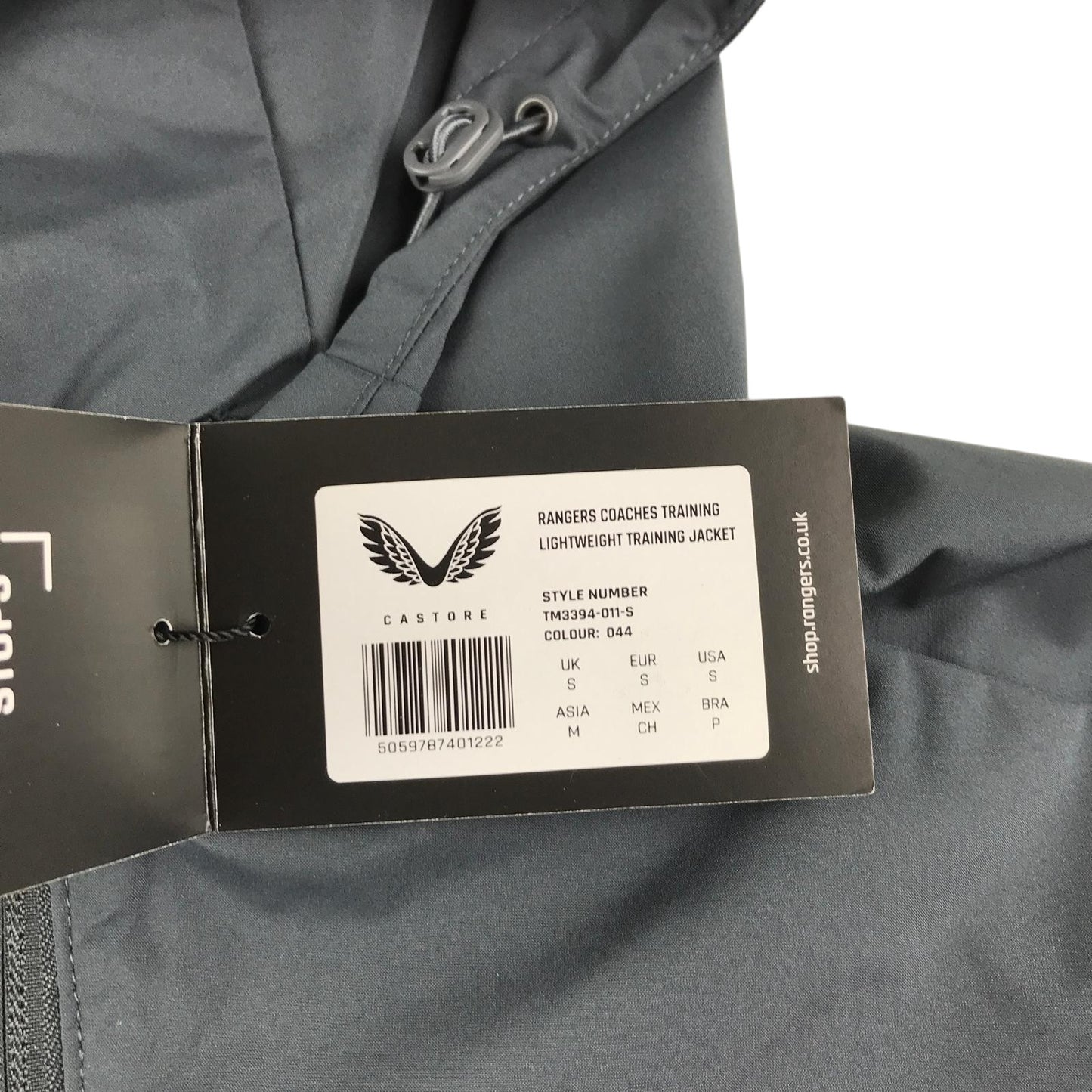 Castore Rangers FC Coaches Training Lightweight Training Jacket women's size grey and orange