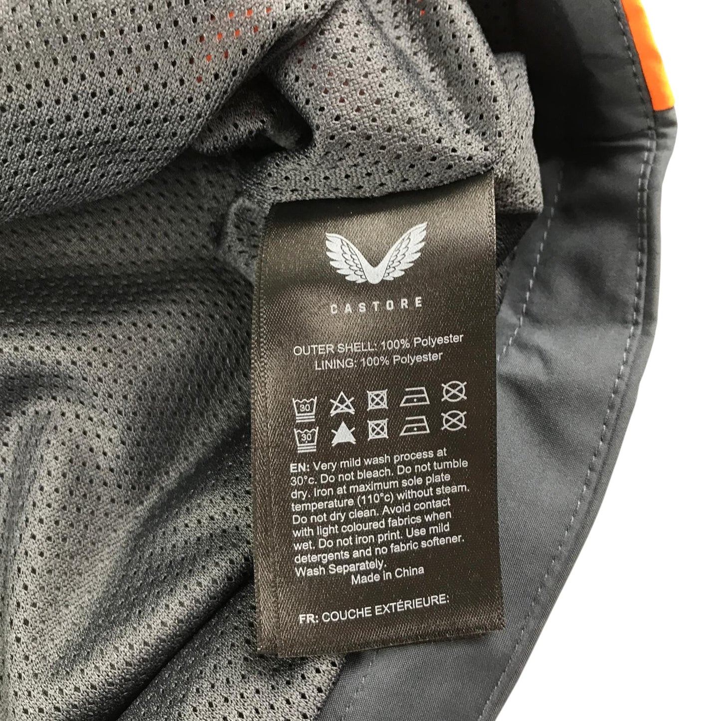 Castore Rangers FC Coaches training bench gilet women's size grey and orange