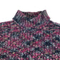 M&S sweater 11-12 years navy and pink cross knitted pattern turtleneck