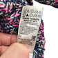 M&S sweater 11-12 years navy and pink cross knitted pattern turtleneck