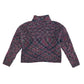 M&S sweater 11-12 years navy and pink cross knitted pattern turtleneck