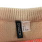 H&M sweater women's S beige with orange and pink pattern design