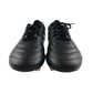 Adidas football boots shoe size UK 2 black with white 3 stripes and plastic studs