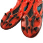 Adidas football boots shoe size UK 1 orange blue and back colourway plastic studs