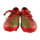 Adidas football boots shoe size UK 1 orange with green detailing and plastic studs