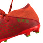 Adidas football boots shoe size UK 1 orange with green detailing and plastic studs