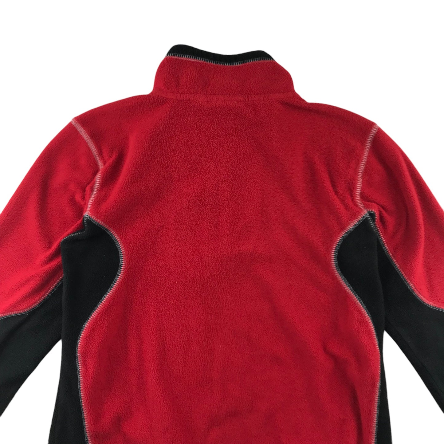 Five fleece 11-12 years red and black panelled half zipper