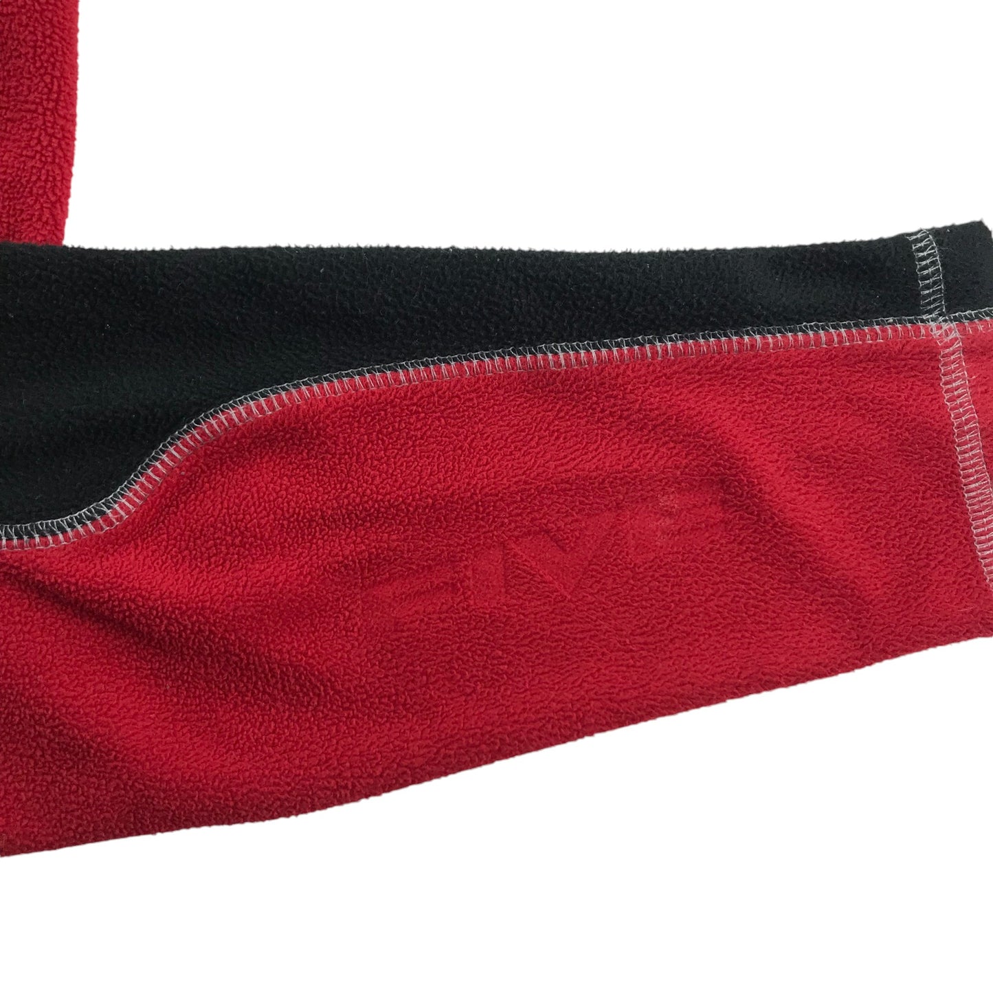 Five fleece 11-12 years red and black panelled half zipper