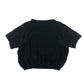 New Look t-shirt 12-13 years black cropped short sleeve shirred texture