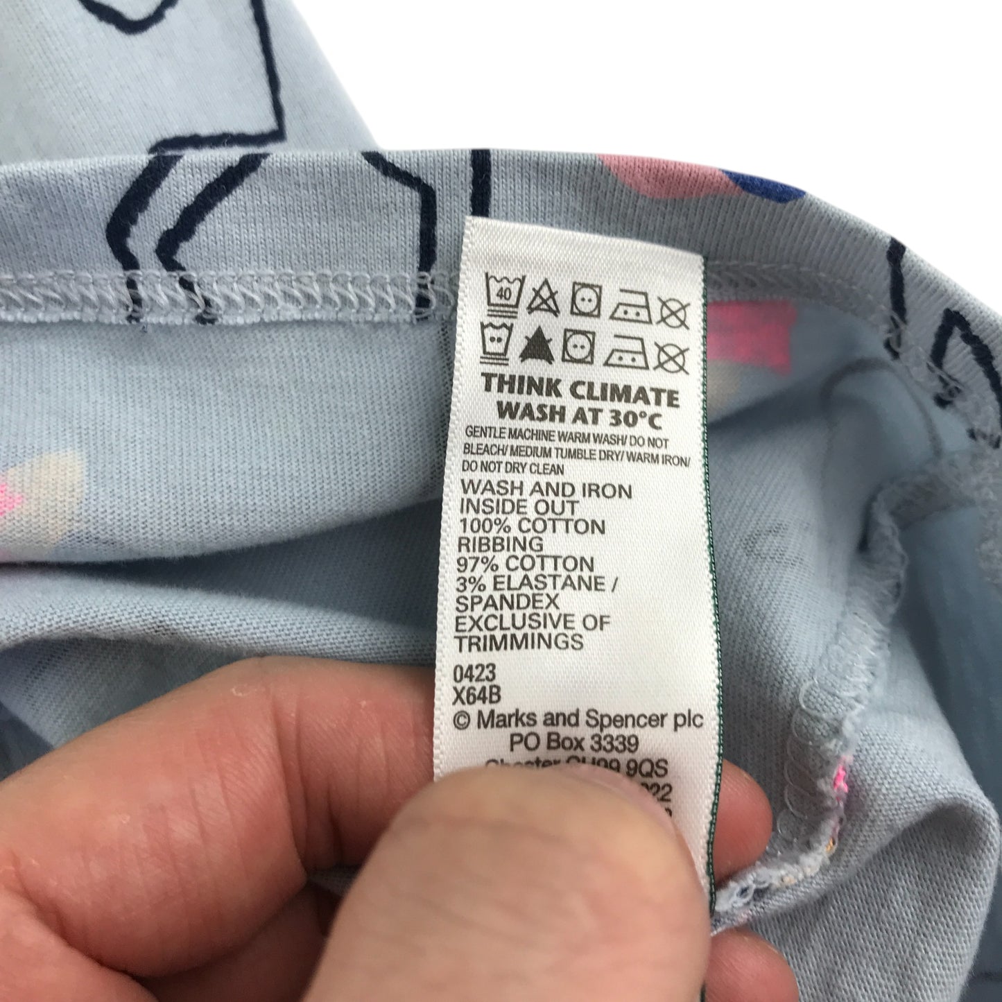 M&S dress 6-7 years light blue unicorn long sleeve t-shirt