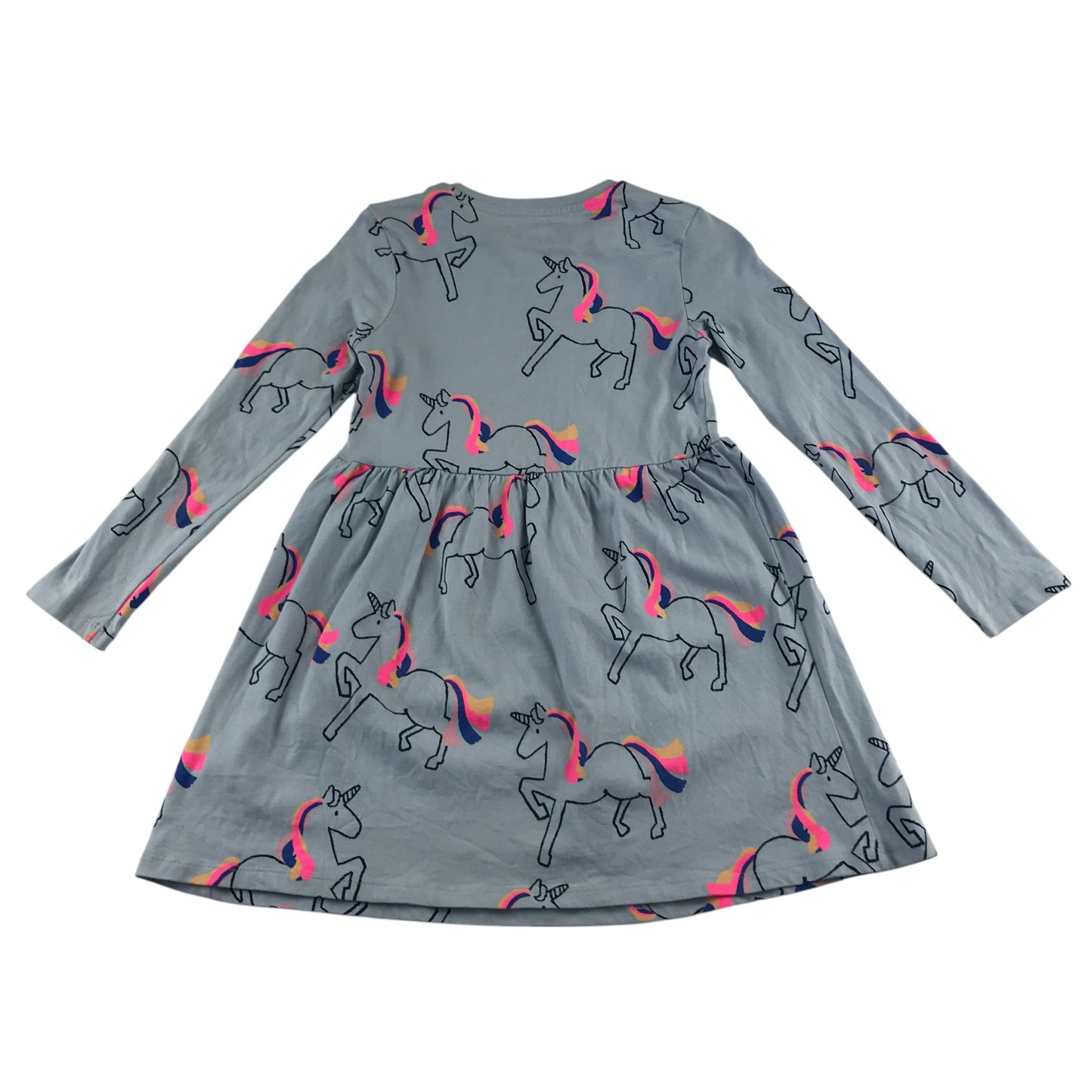 M&S dress 6-7 years light blue unicorn long sleeve t-shirt