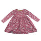 Mini Boden dress 6-7 years fuchsia pink flora and fauna cotton
