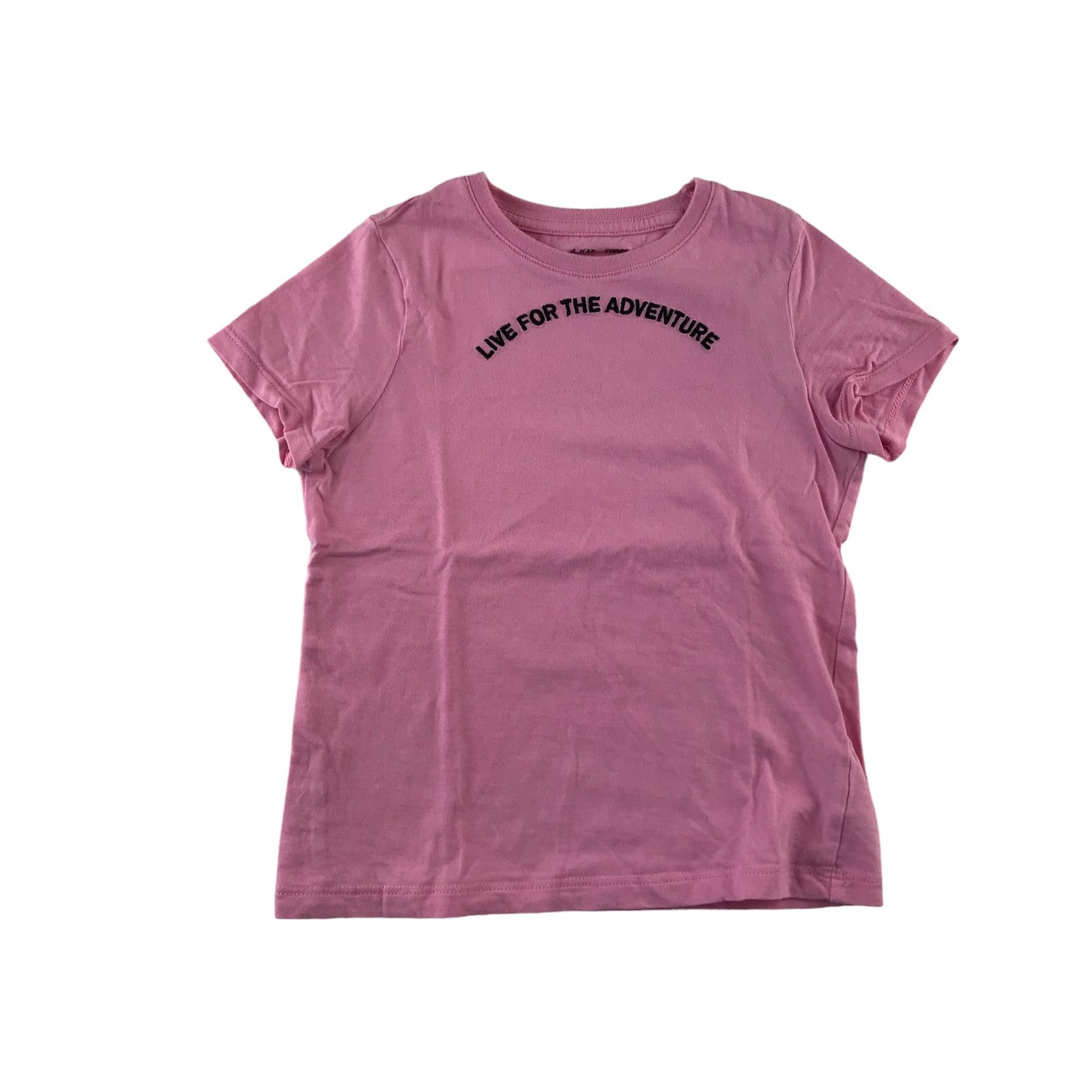 F&F t-shirt 5-6 years pink short sleeve text embroidery cotton