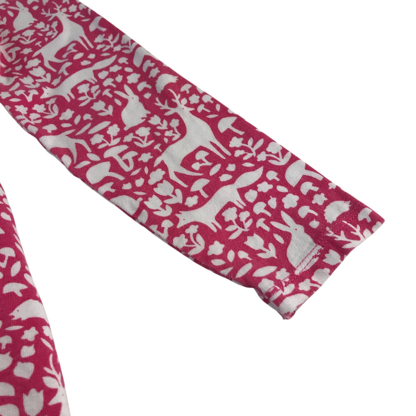 Mini Boden dress 6-7 years fuchsia pink flora and fauna cotton