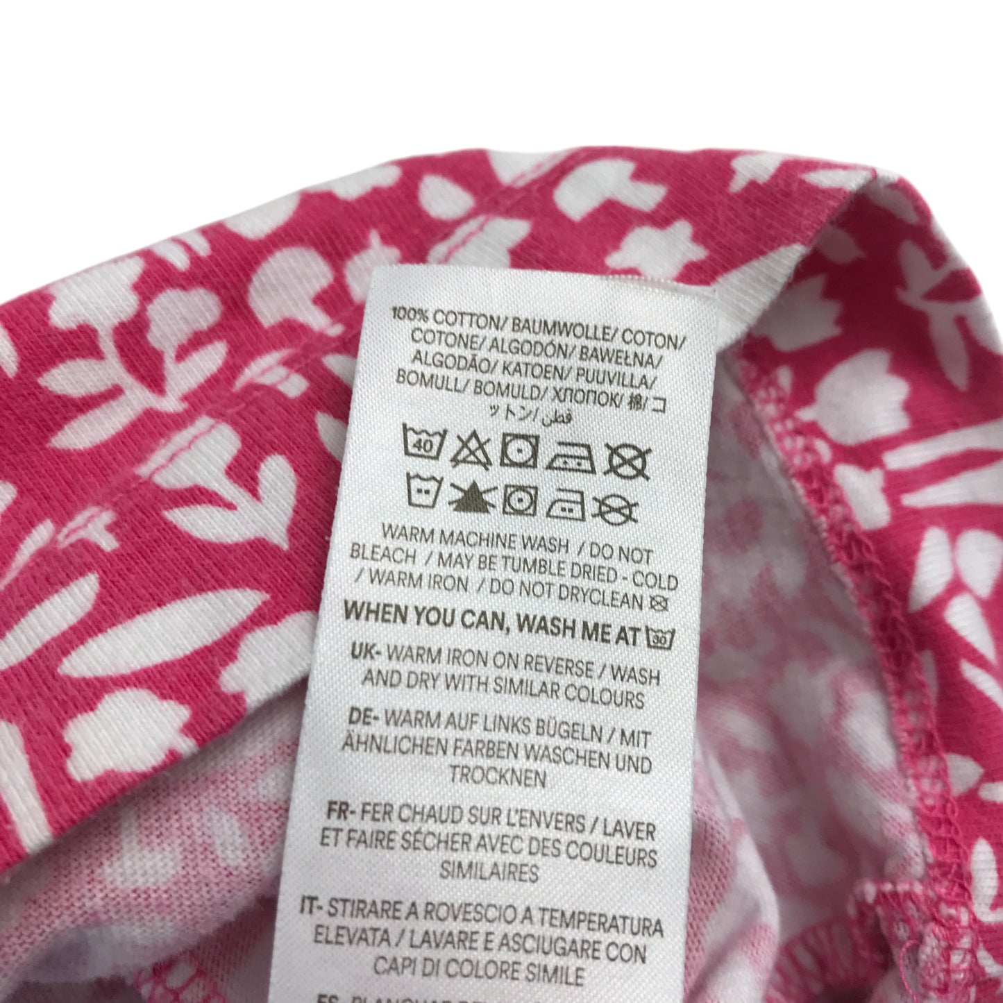 Mini Boden dress 6-7 years fuchsia pink flora and fauna cotton