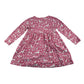 Mini Boden dress 6-7 years fuchsia pink flora and fauna cotton