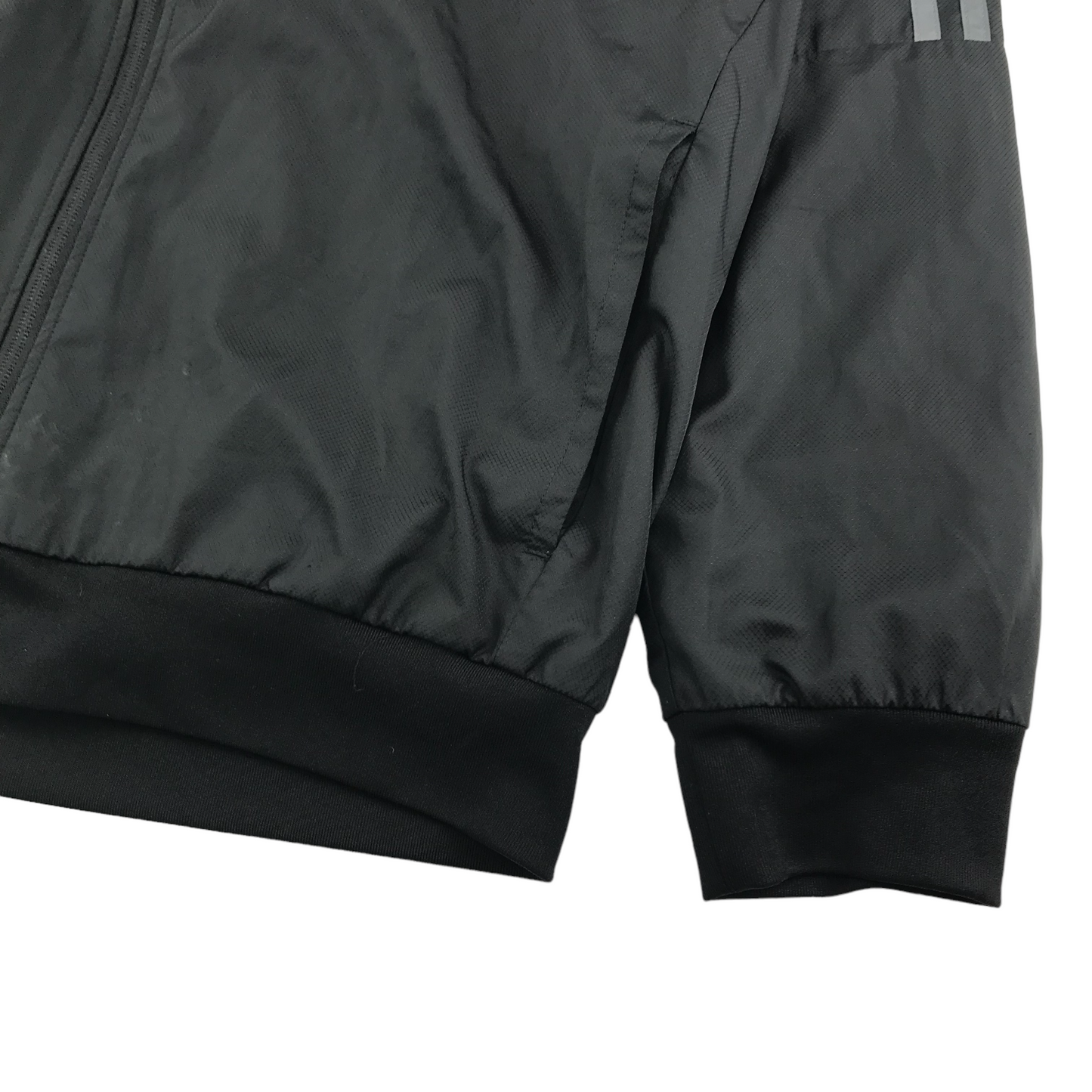 Adidas Windbreaker Jacket Women Size 38 Black Grey Light Sporty