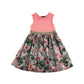 George dress 4-5 years pink top frilled neckline with sparkly golden waistband and floral skirt