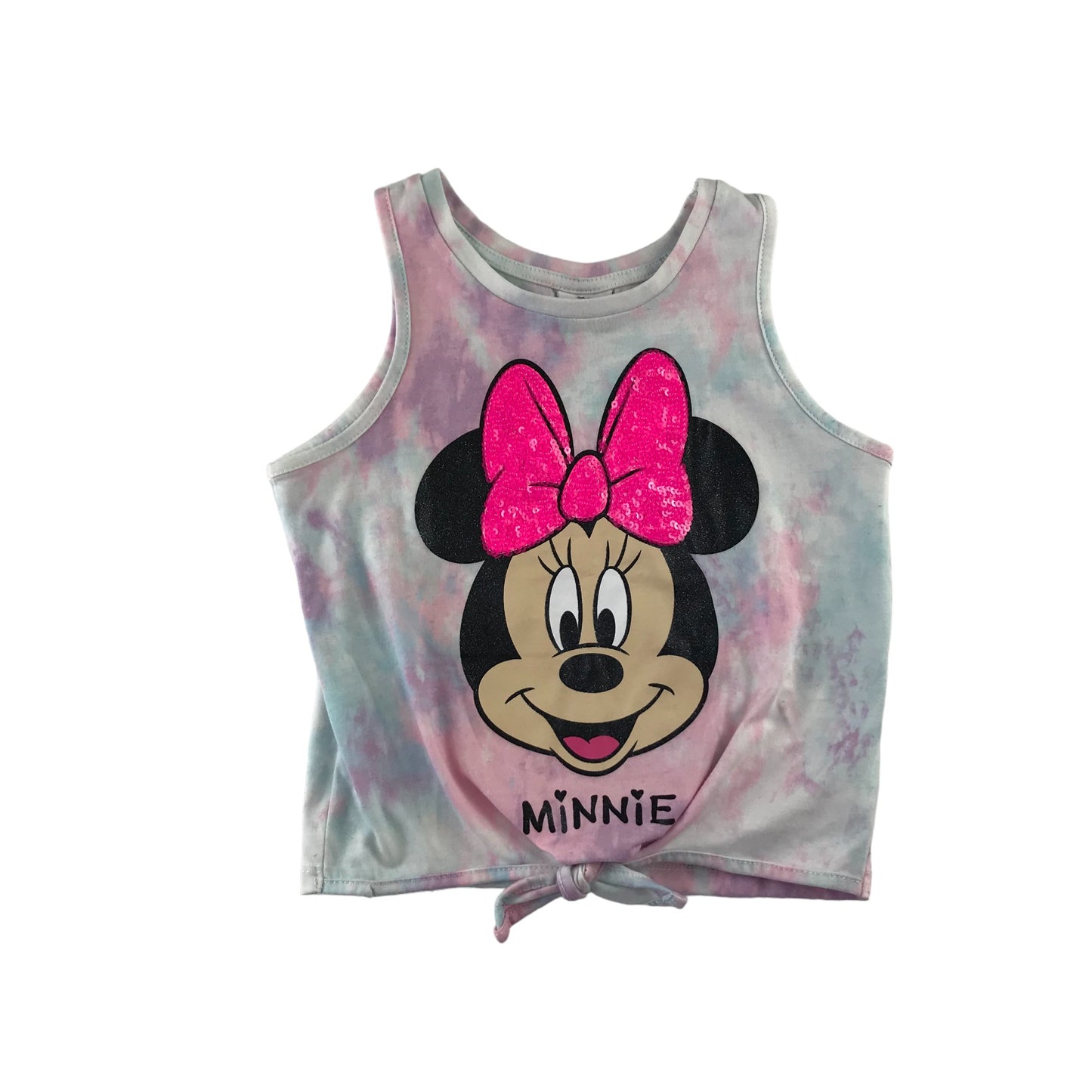 George tank top 5-6 years pink and blue tie dye Minnie Mouse