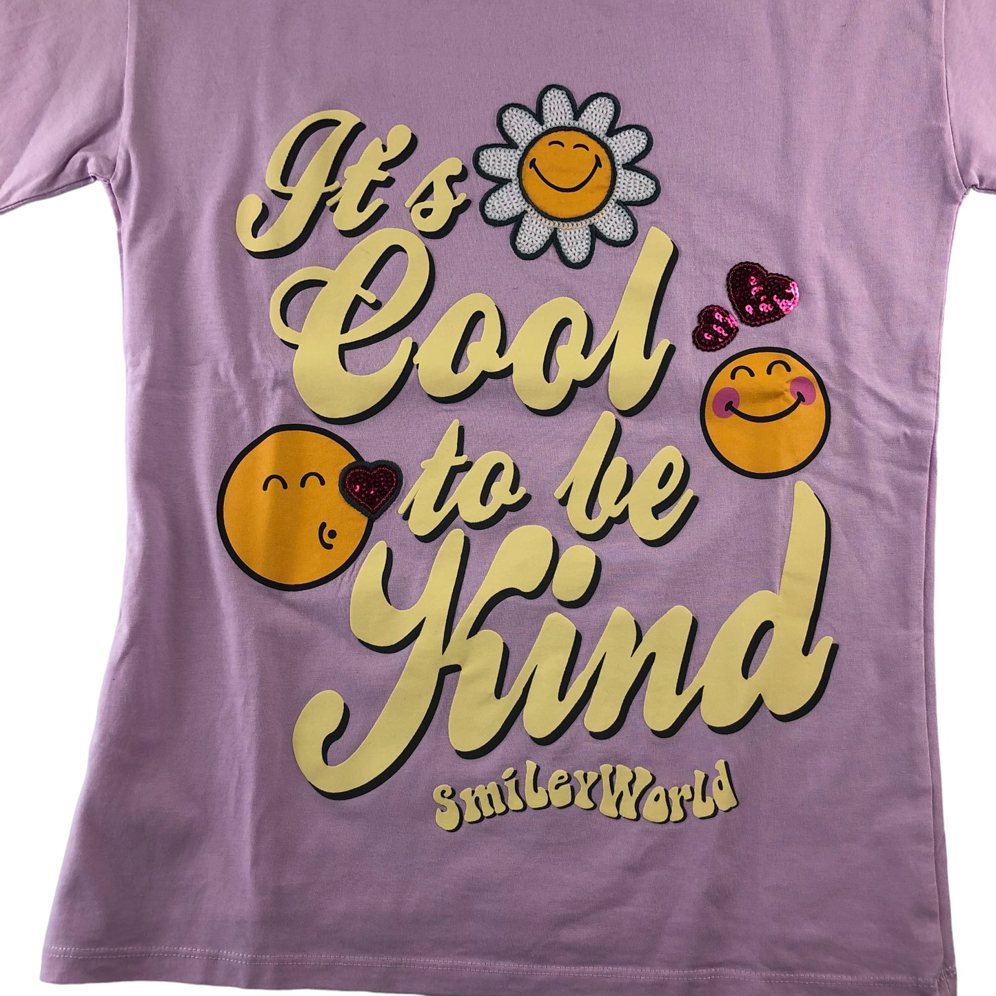 George t-shirt 13-14 years lilac Cool to Be Kind text print cotton