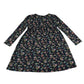 F&F dress 6-7 years navy blue and multicolour floral long sleeve cotton